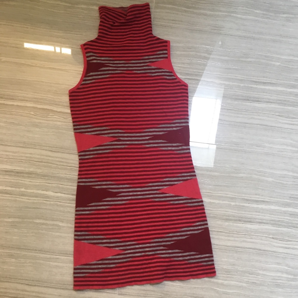 Geometric sweater dress